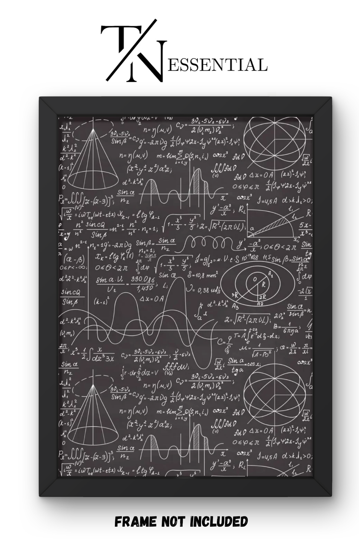 BLACKBOARD EQUATIONS CLASSROOM CANVAS POSTER