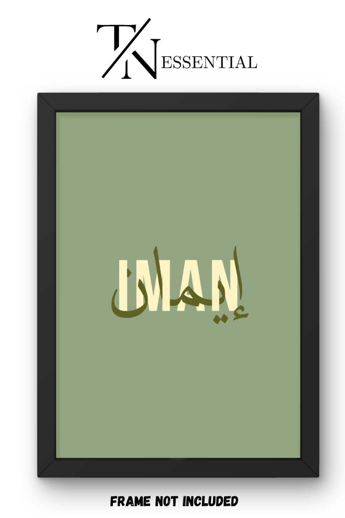 IMAN ARABIC CALLIGRAPHY CANVAS POSTER