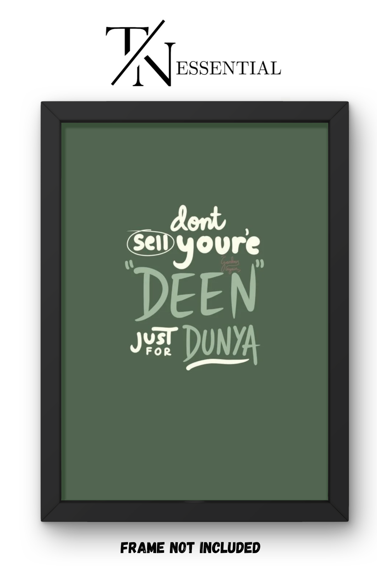 DEEN OVER DUNYA MOTIVATIONAL CANVAS POSTER