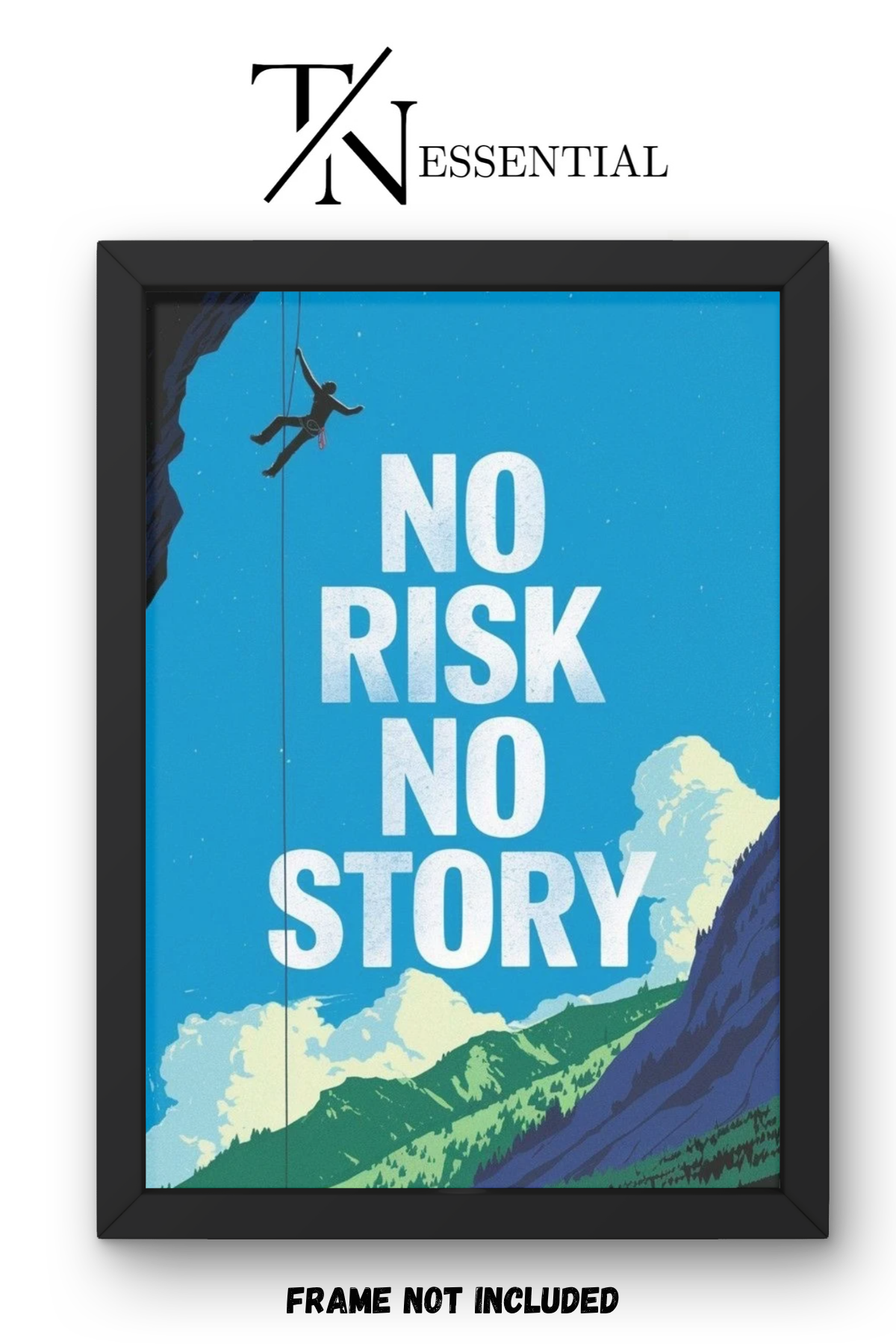 ROCK CLIMBING MOTIVATIONAL QUOTE CANVAS POSTER