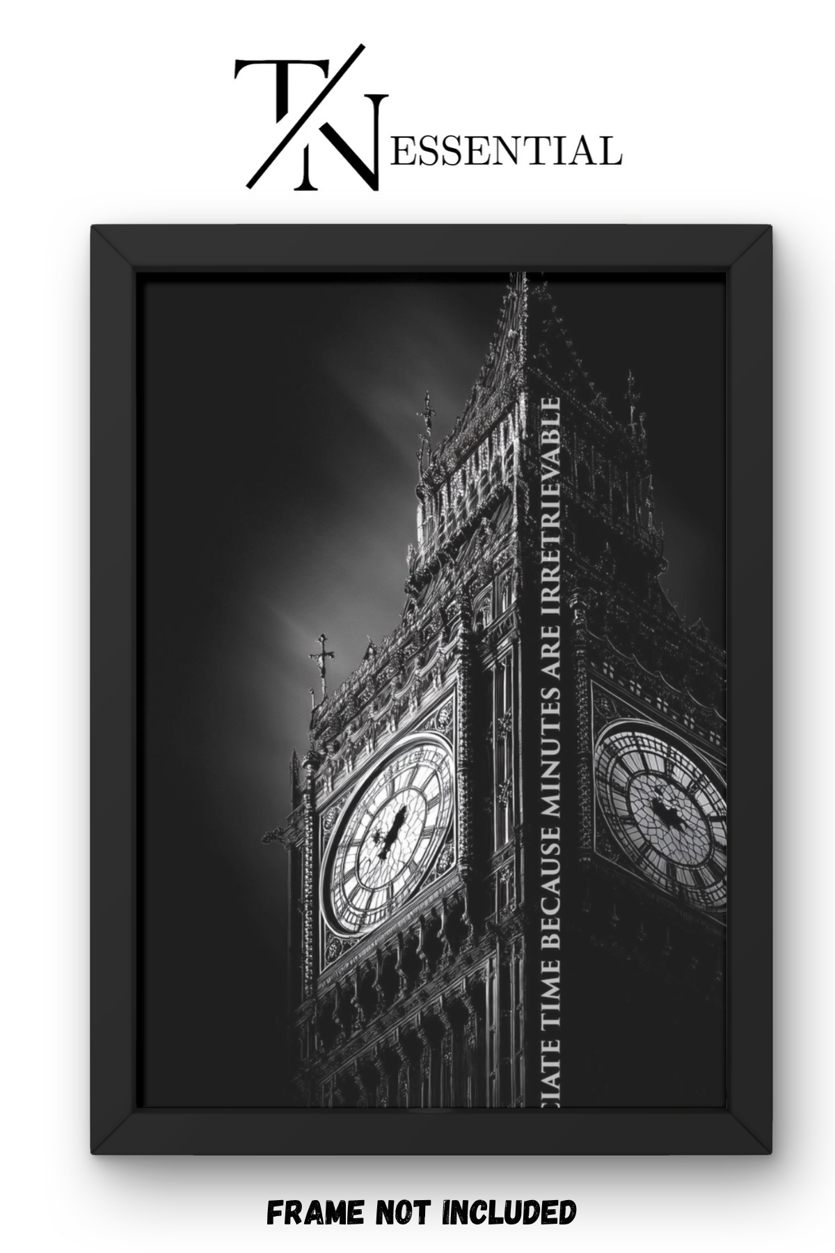 DARK LONDON BIG BEN AESTHETIC CANVAS POSTER
