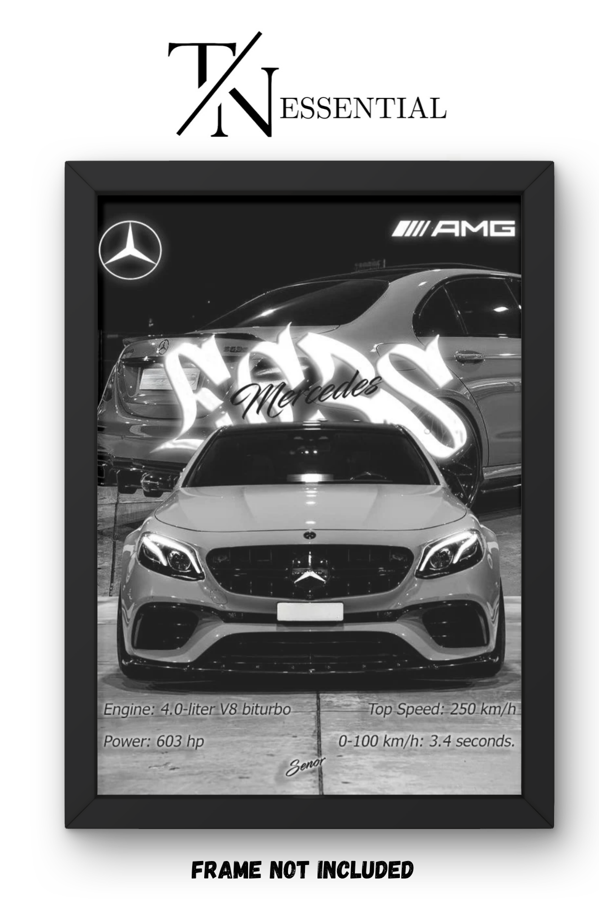 MERCEDES E63S V8 BITURBO CANVAS POSTER