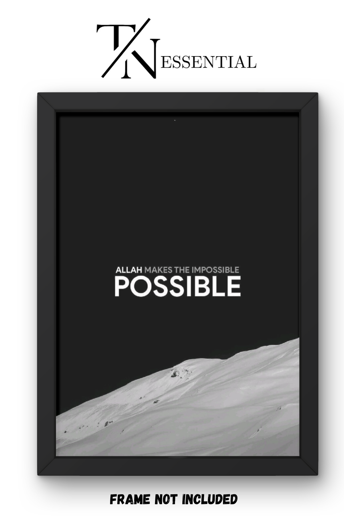 POSSIBLE WITH ALLAH FAITH REMINDER CANVAS POSTER