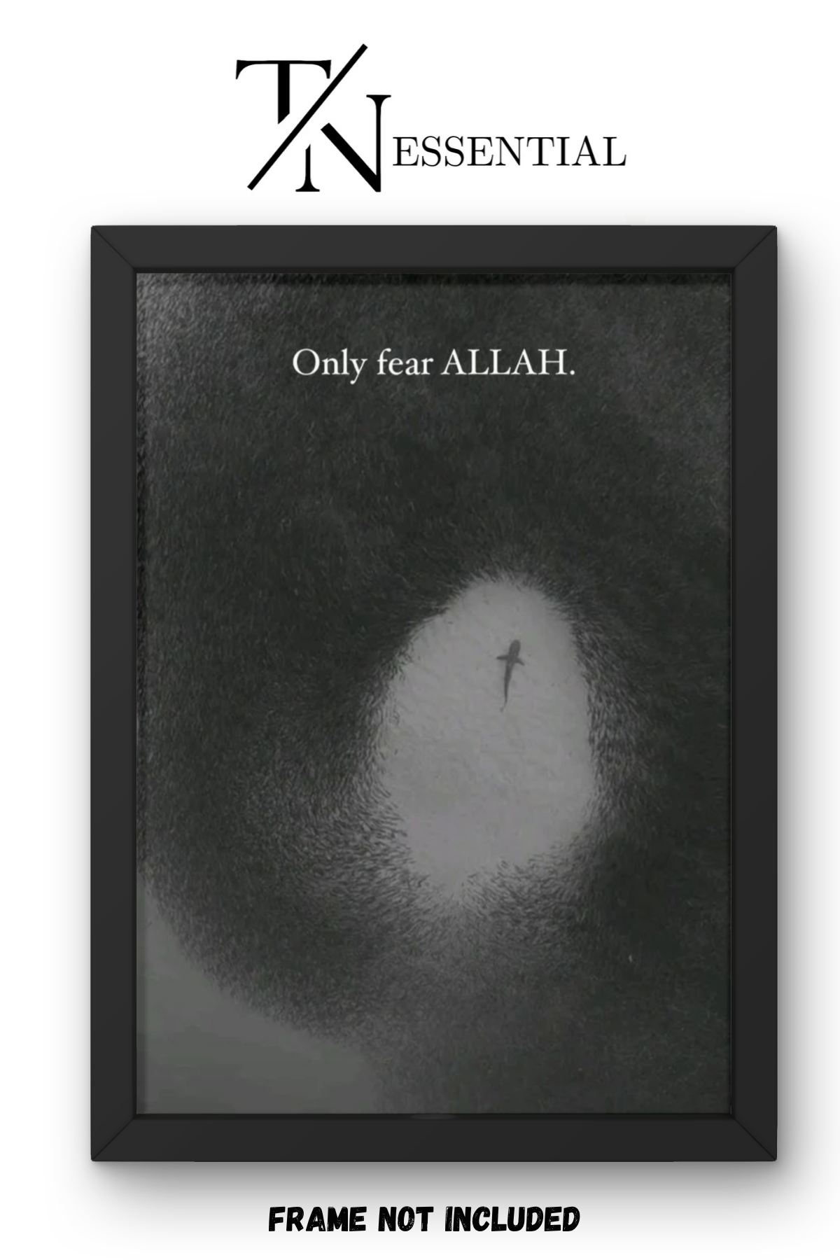 ONLY FEAR ALLAH DARK AESTHETIC CANVAS POSTER