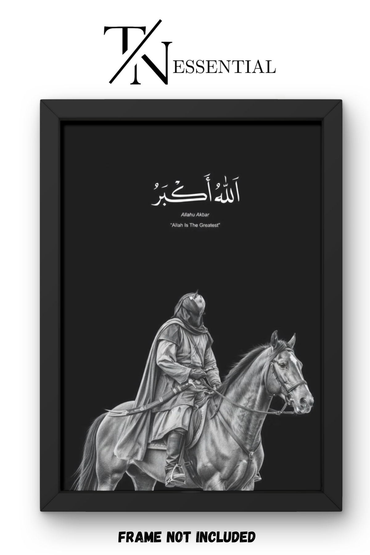 ALLAHU AKBAR HORSEMAN ISLAMIC CANVAS POSTER