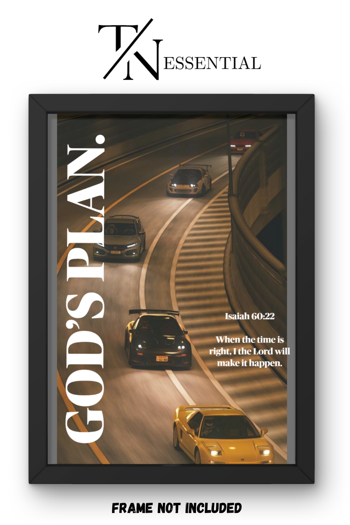 GOD’S PLAN SPEED AND FAITH CANVAS POSTER