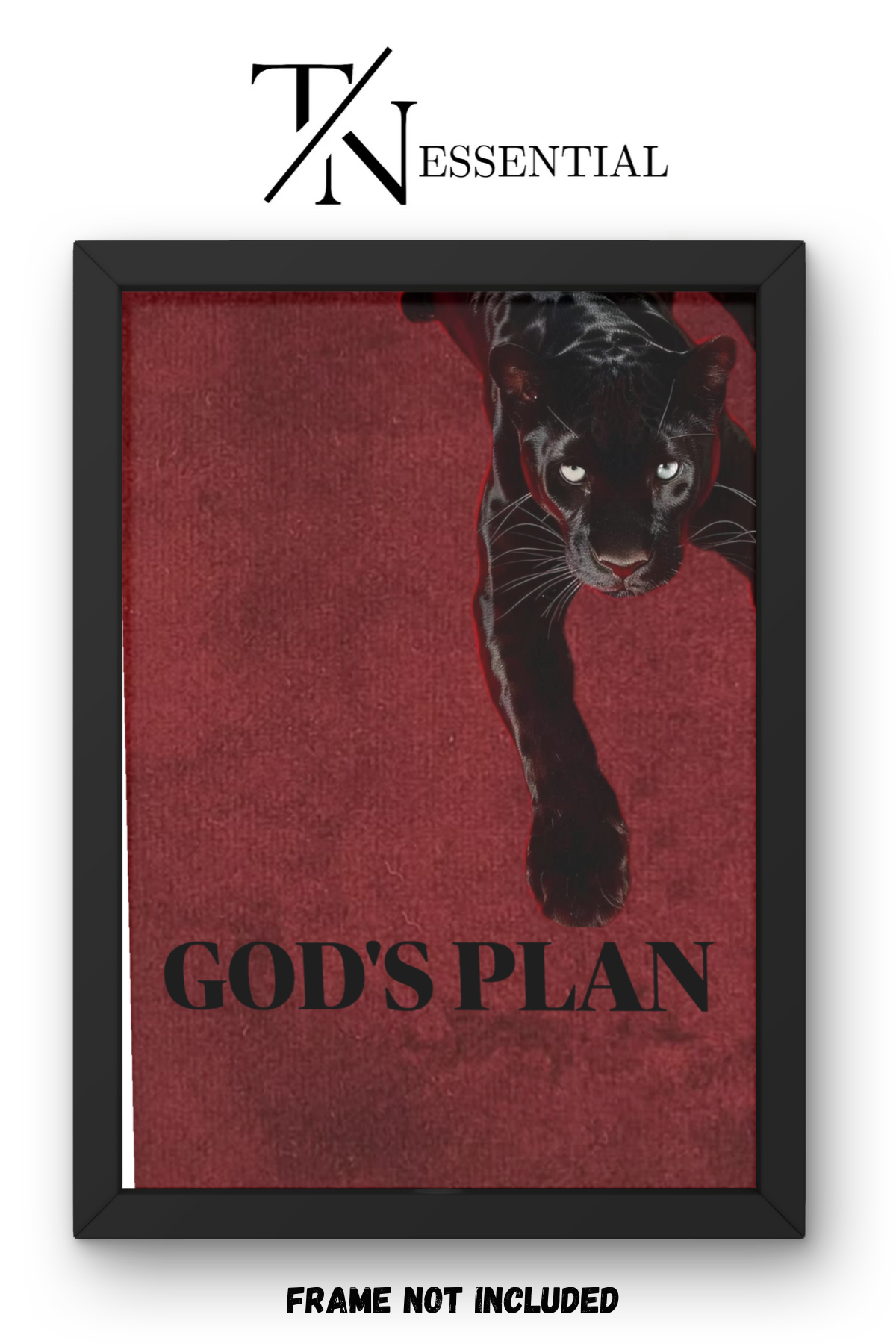 GOD’S PLAN BLACK PANTHER CANVAS POSTER