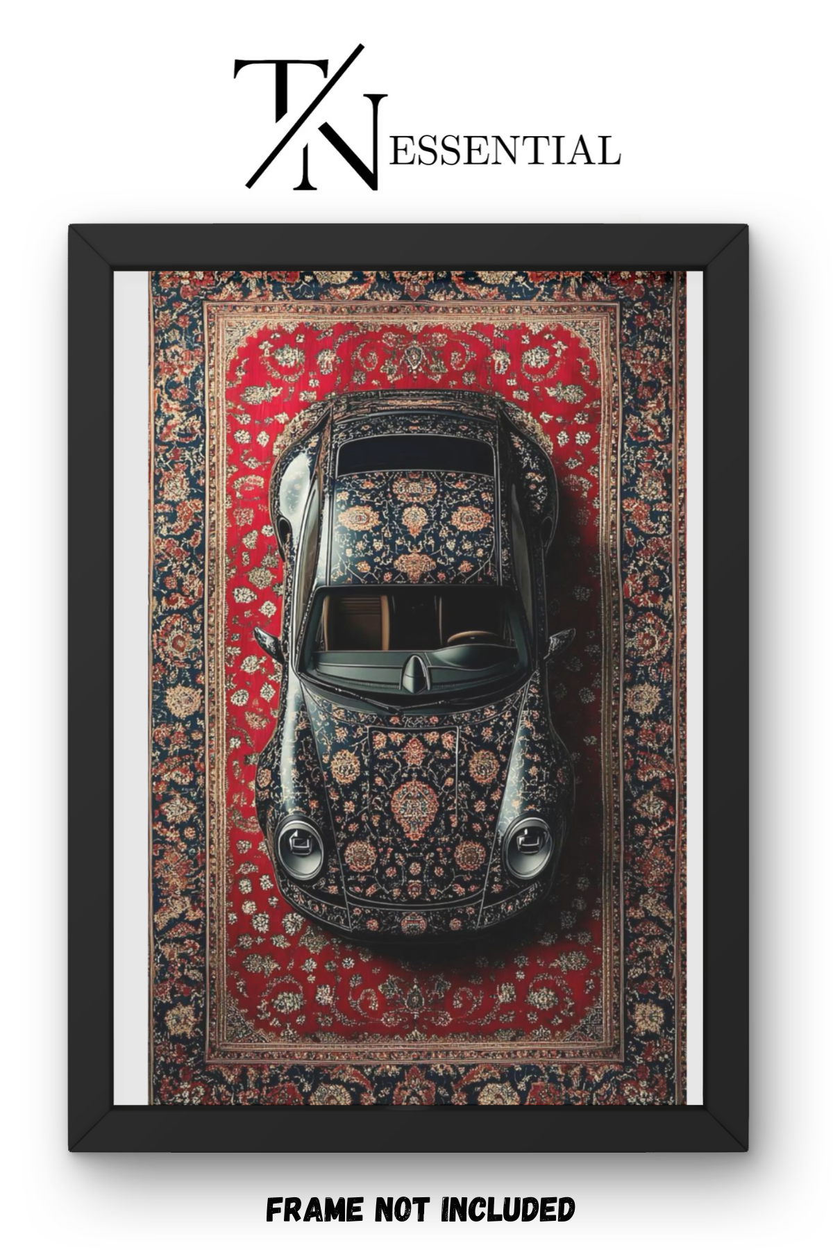 PERSIAN PATTERN PORSCHE LUXURY CANVAS POSTER