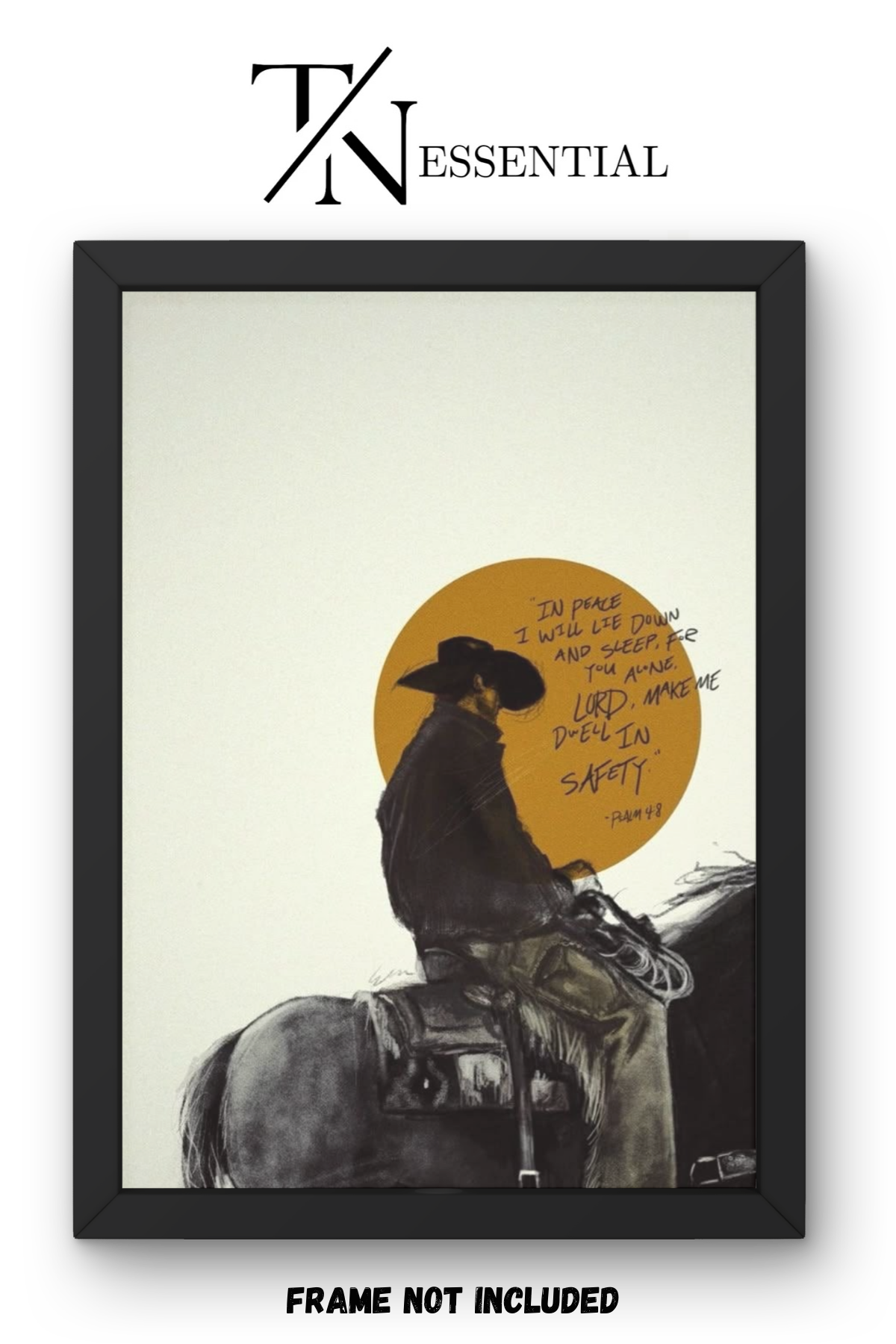 FAITHFUL RIDER BIBLICAL VERSE CANVAS POSTER