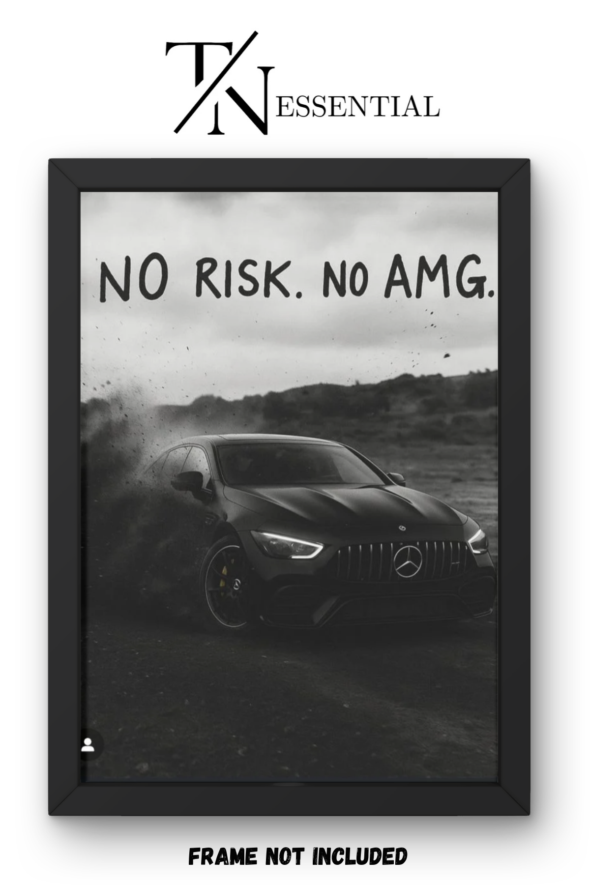 MERCEDES AMG DARK AESTHETIC CANVAS POSTER