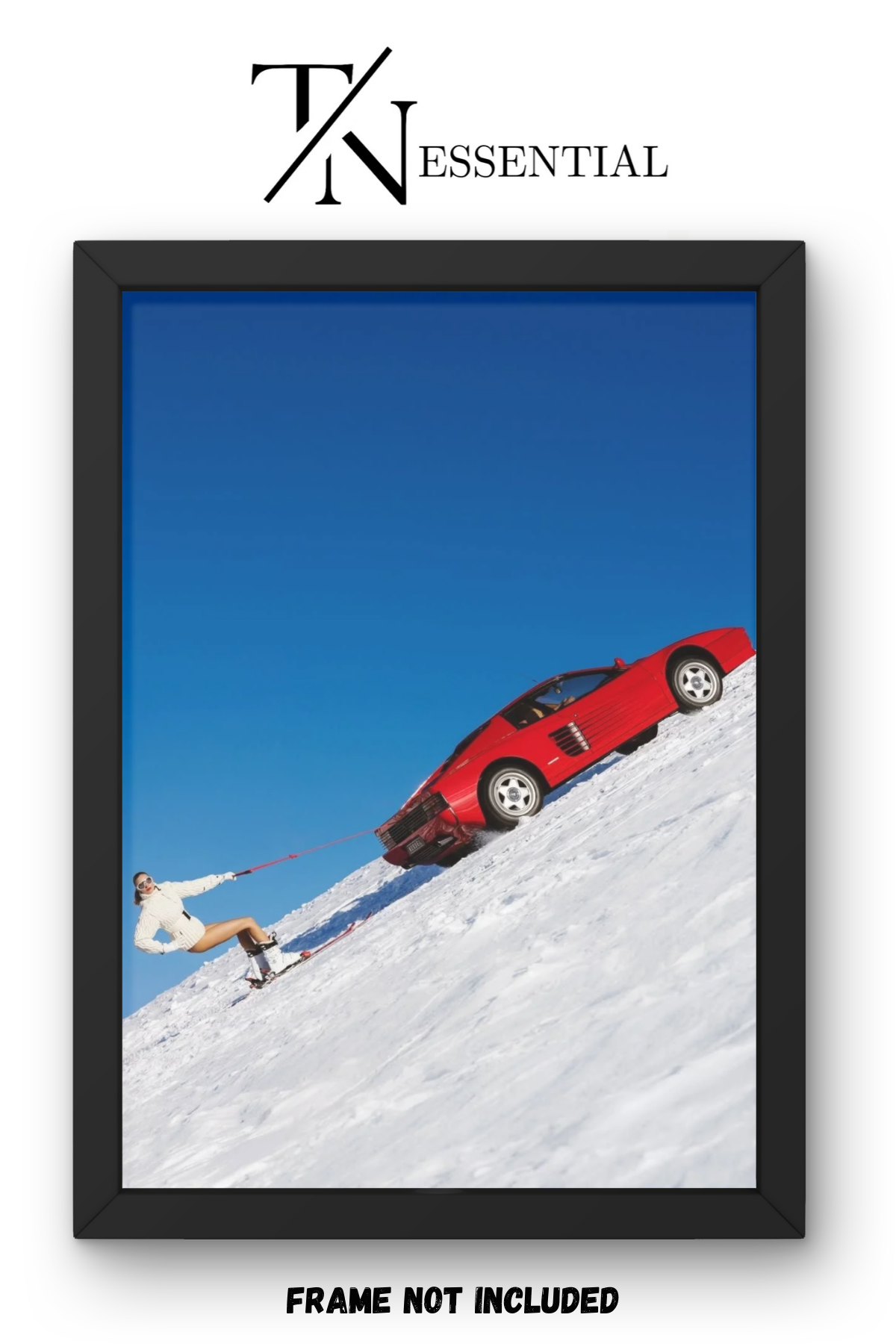 FERRARI WINTER PULL POWER AESTHETIC CANVAS POSTER