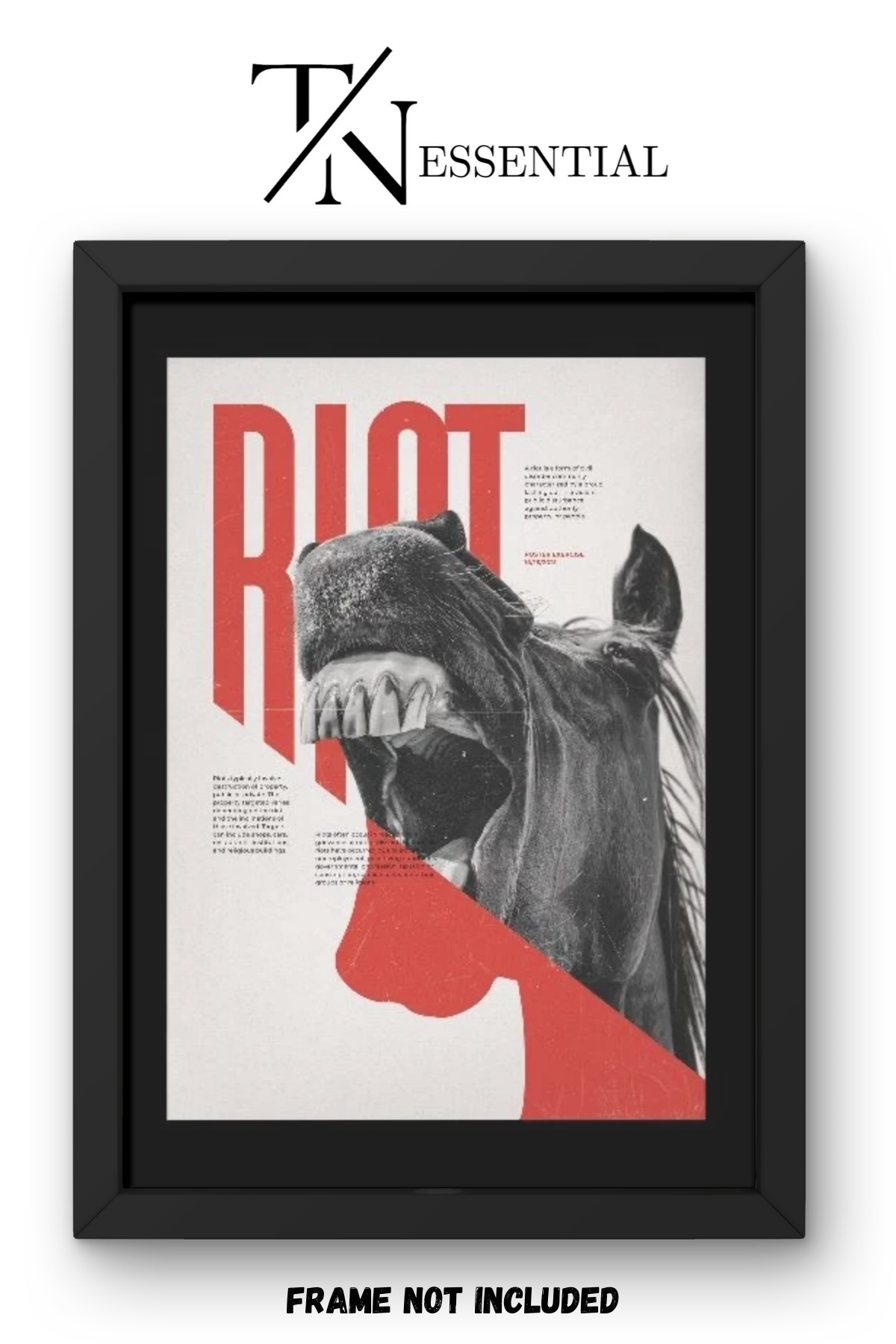 UNTAMED RIOT HORSE MODERN GRAPHIC CANVAS POSTER