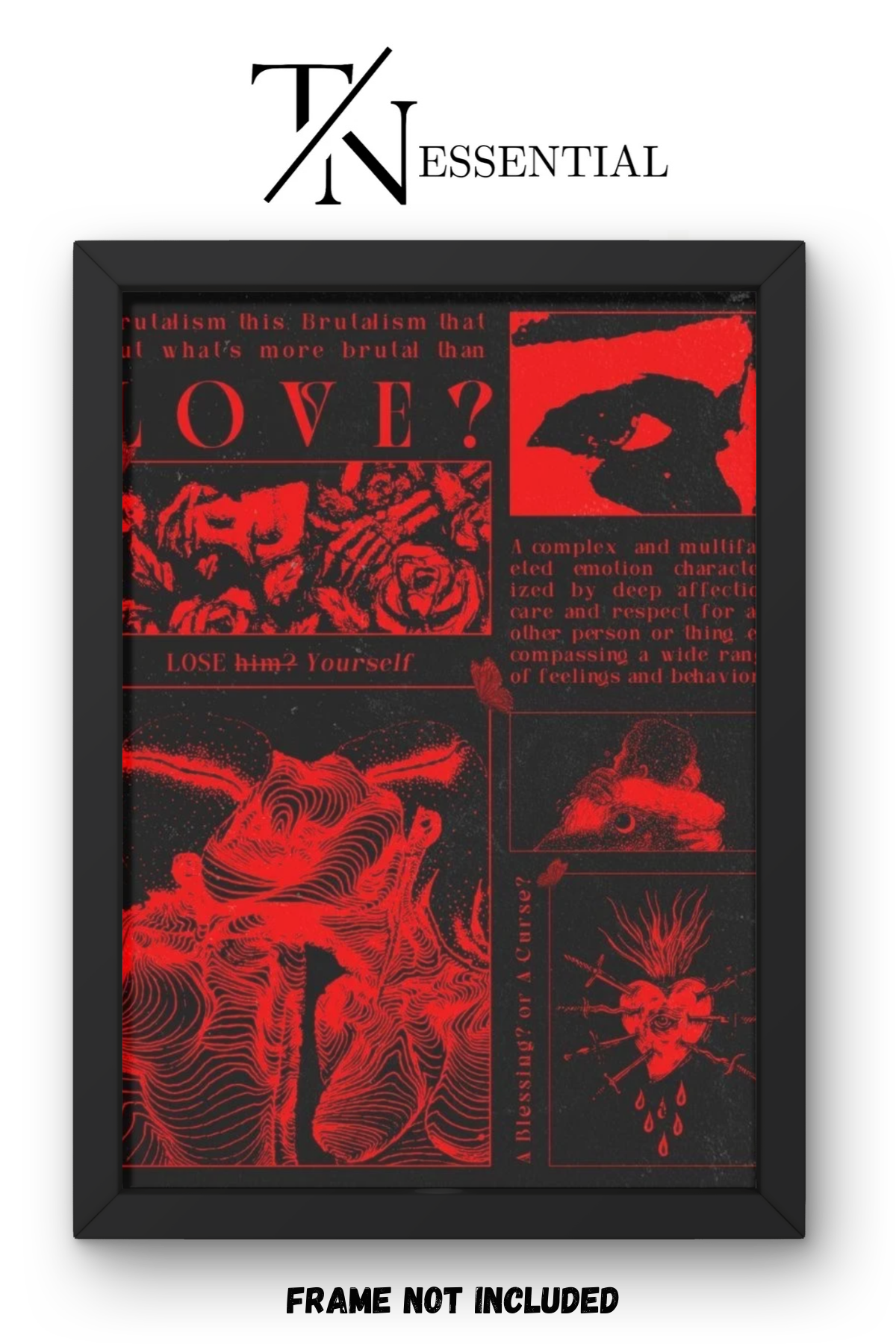 What’s More Brutal Than Love? Dark Aesthetic Canvas Poster