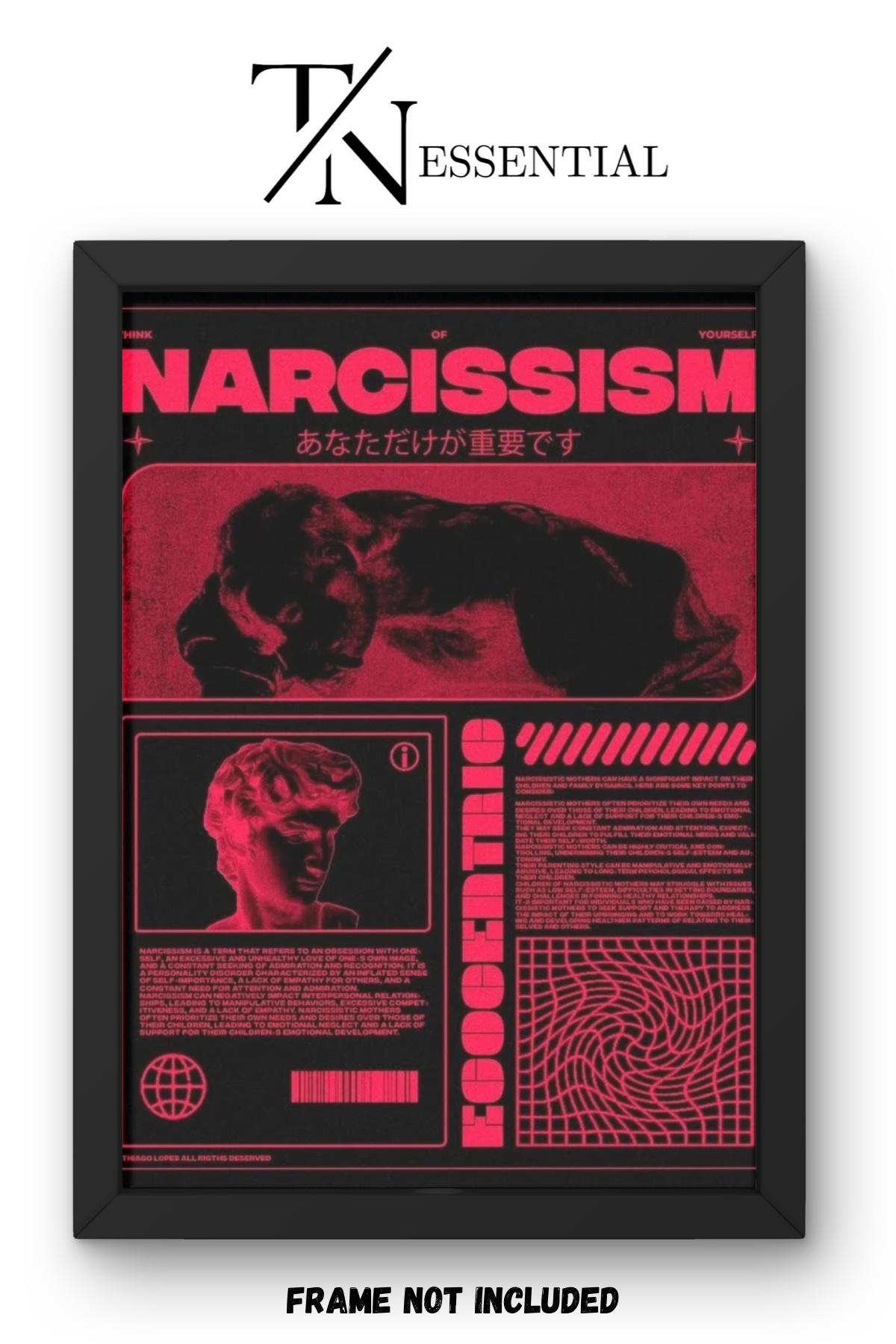 Narcissism Concept Dark Psychology Canvas Poster