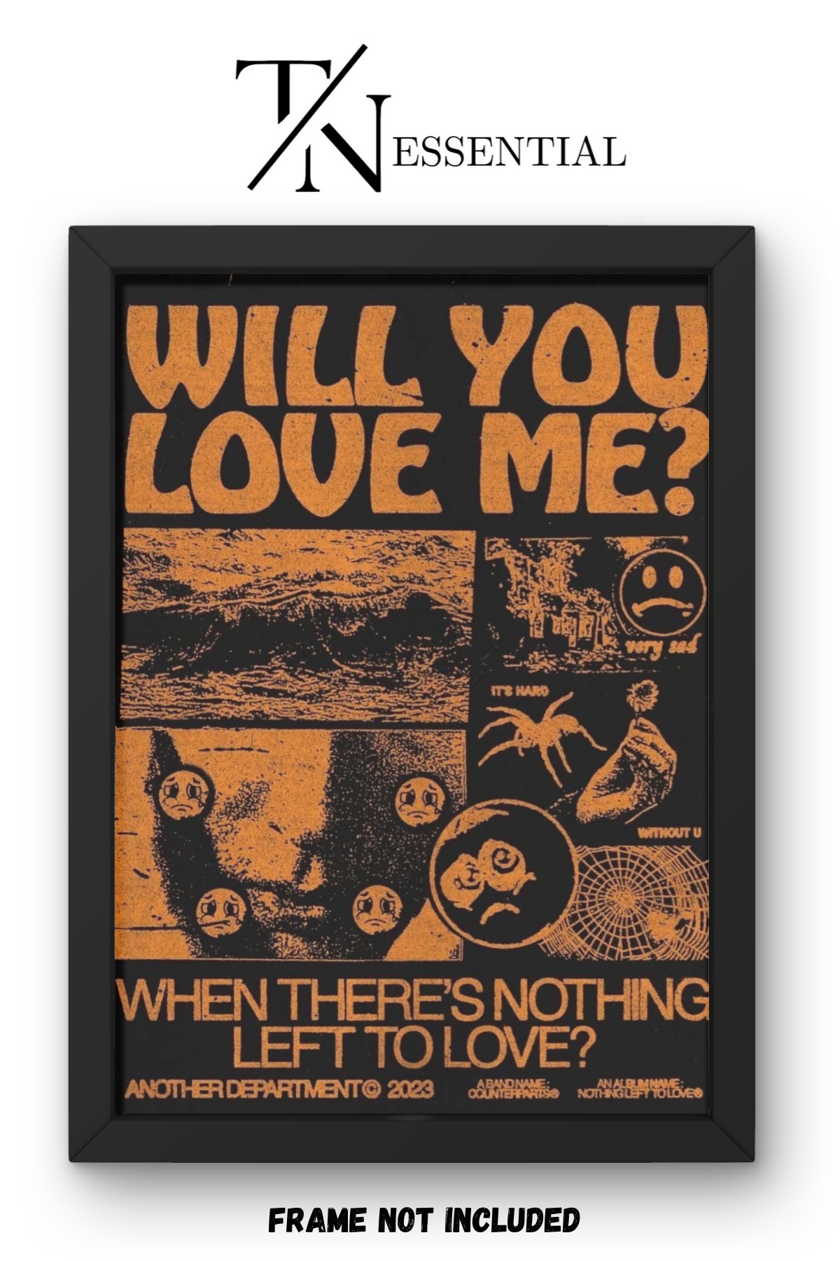 “Will You Love Me?” Dark Emotional Collage Canvas Poster