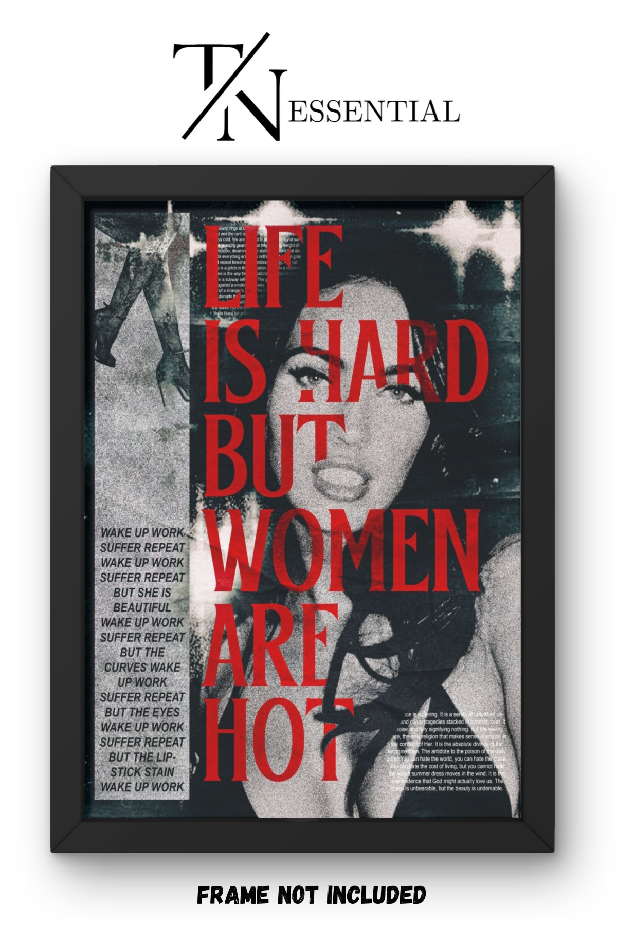 MEGAN FOX DARK FEMININE EDITORIAL ART CANVAS POSTER