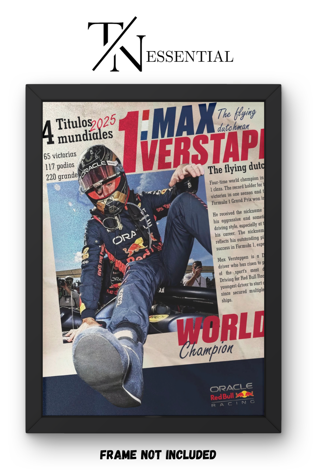 MAX VERSTAPPEN UNSTOPPABLE SPEED AND GLORY F1 LEGEND CANVAS POSTER