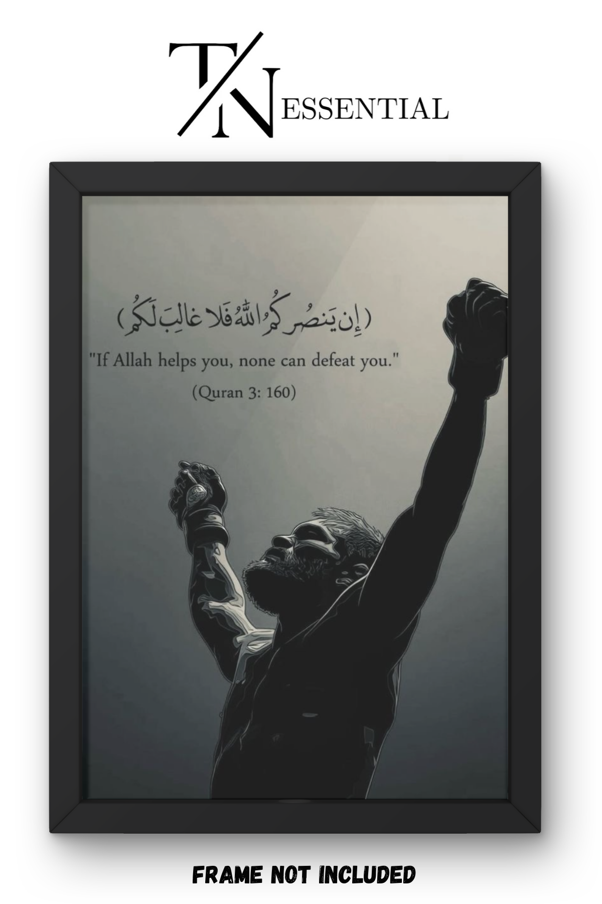 FAITH OVER FEAR ISLAMIC STRENGTH AND TRUST IN ALLAH CANVAS POSTER