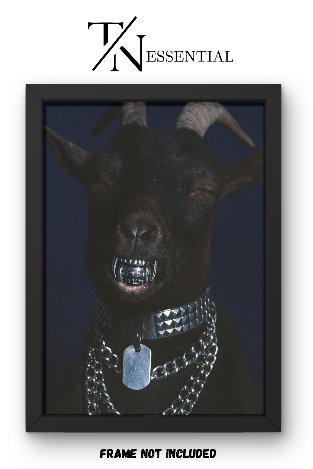 BLACK GOAT BOSS ENERGY STREET LUXURY DARK VIBES CANVAS POSTER