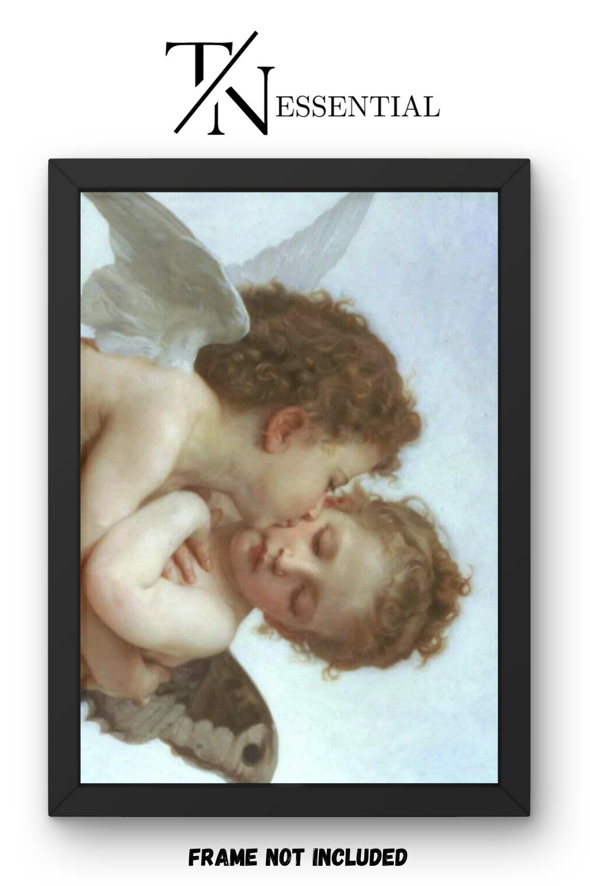 ETERNAL EMBRACE ANGELIC LOVE VINTAGE FINE ART CANVAS POSTER