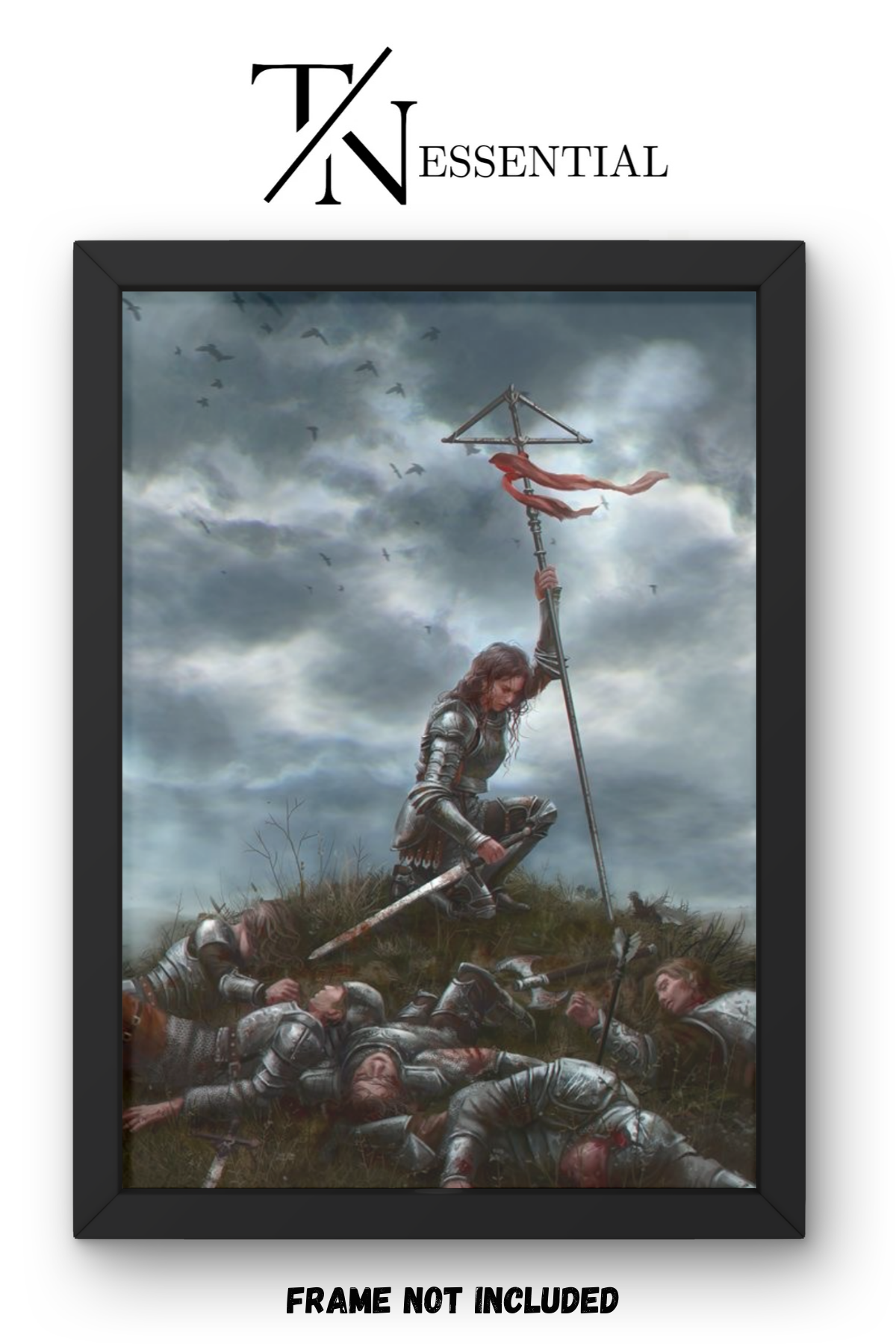 JOAN OF ARC RISING AMONG THE FALLEN MEDIEVAL WAR LEGEND CANVAS POSTER