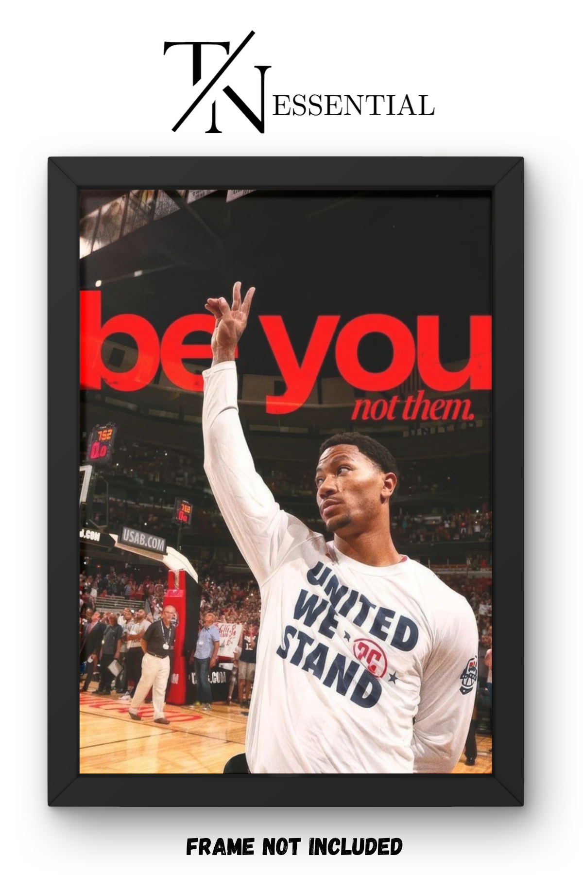 DERRICK ROSE BE YOU NOT THEM NBA LEGEND MOTIVATION CANVAS POSTER