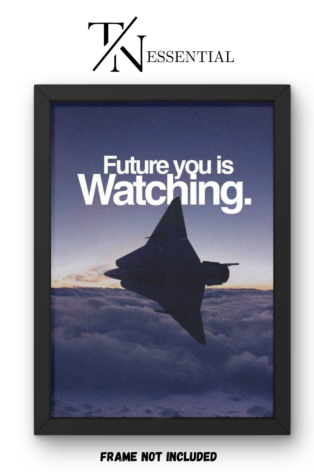 FUTURE YOU IS WATCHING FIGHTER JET SKY HIGH AMBITION CANVAS POSTER