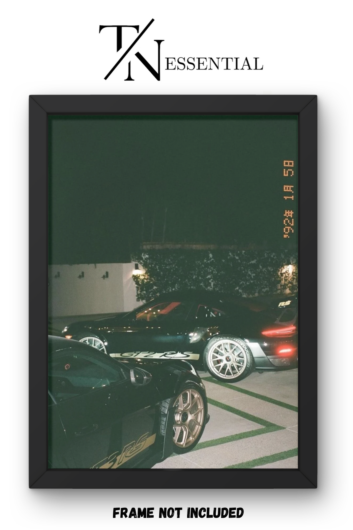 PORSCHE GT2 RS NIGHT SUPERCAR CANVAS POSTER