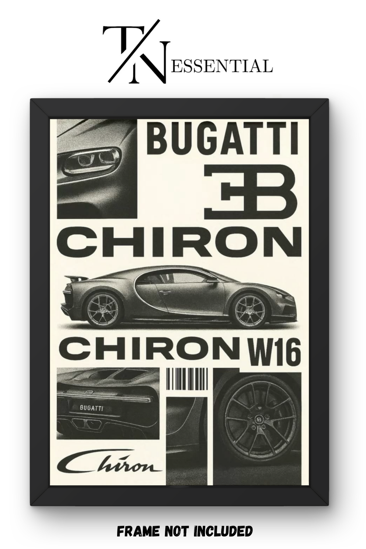 BUGATTI CHIRON LUXURY HYPERCAR CANVAS POSTER