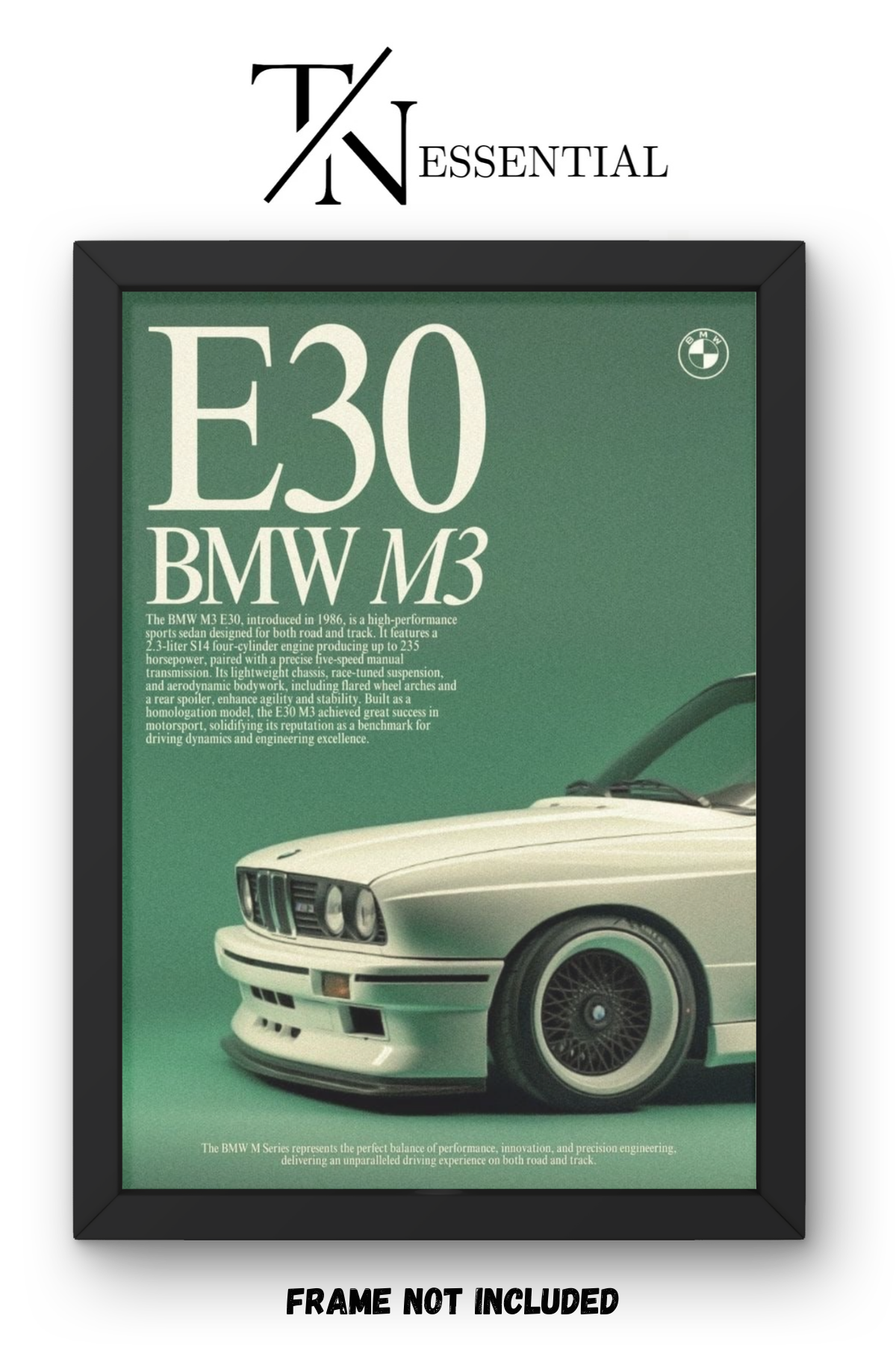BMW E30 M3 ICONIC SPORTS SEDAN CANVAS POSTER