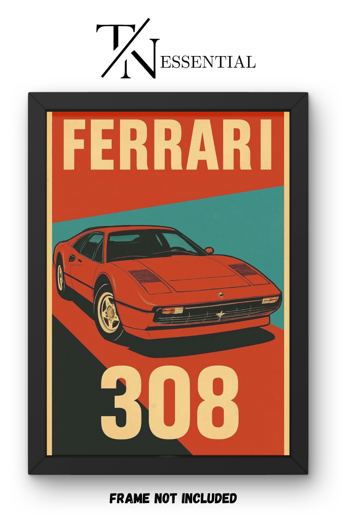 FERRARI 308 CLASSIC ITALIAN SUPERCAR CANVAS POSTER