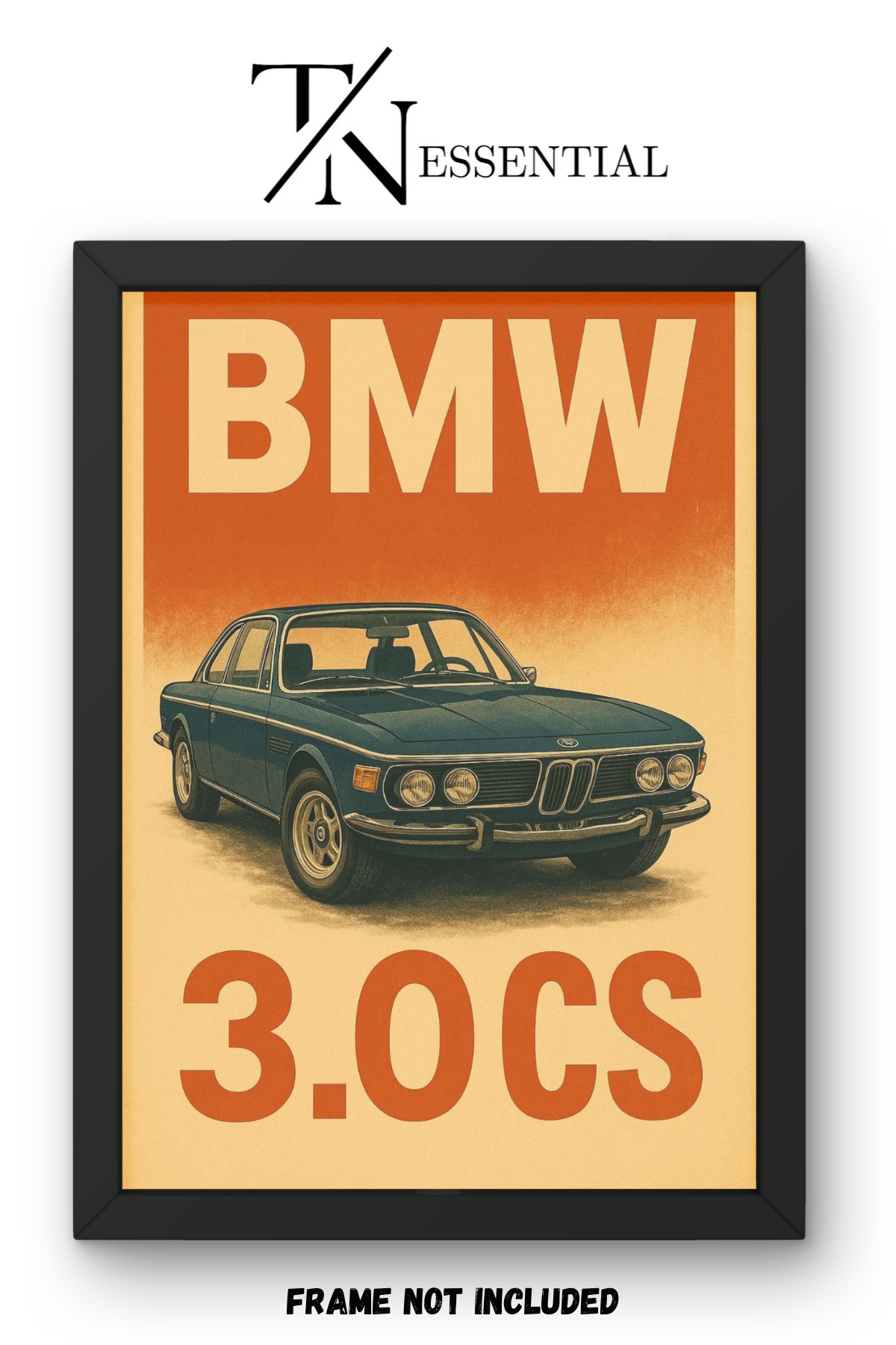 BMW 3.0 CS VINTAGE PERFORMANCE CANVAS POSTER