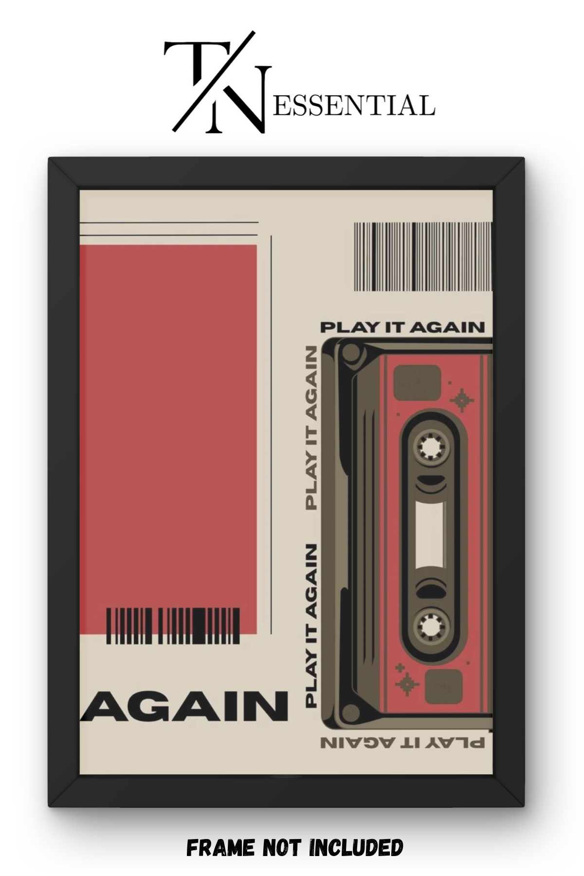 RETRO CASSETTE MUSIC ART CANVAS POSTER