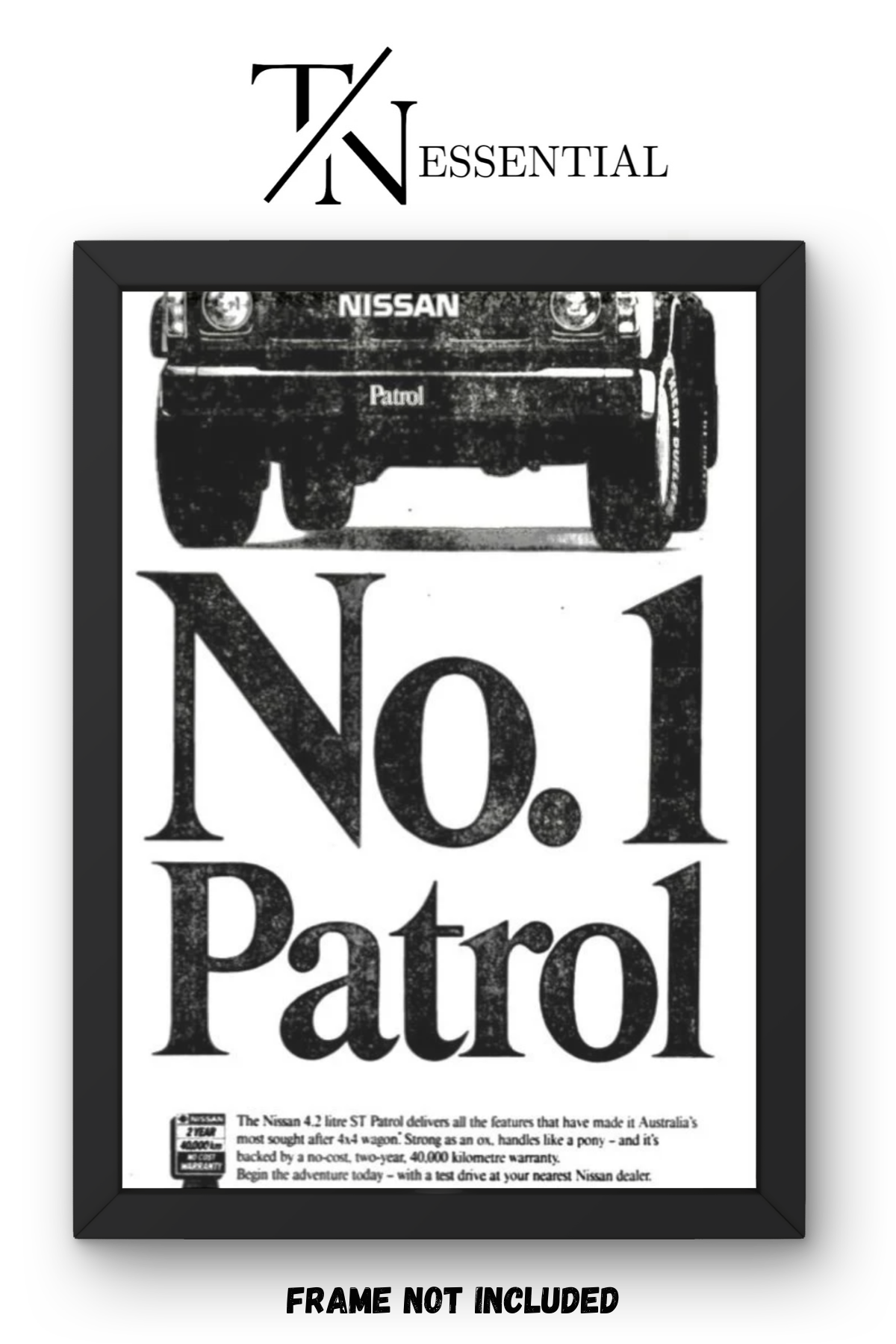 NISSAN PATROL CLASSIC 4X4 ICON CANVAS POSTER