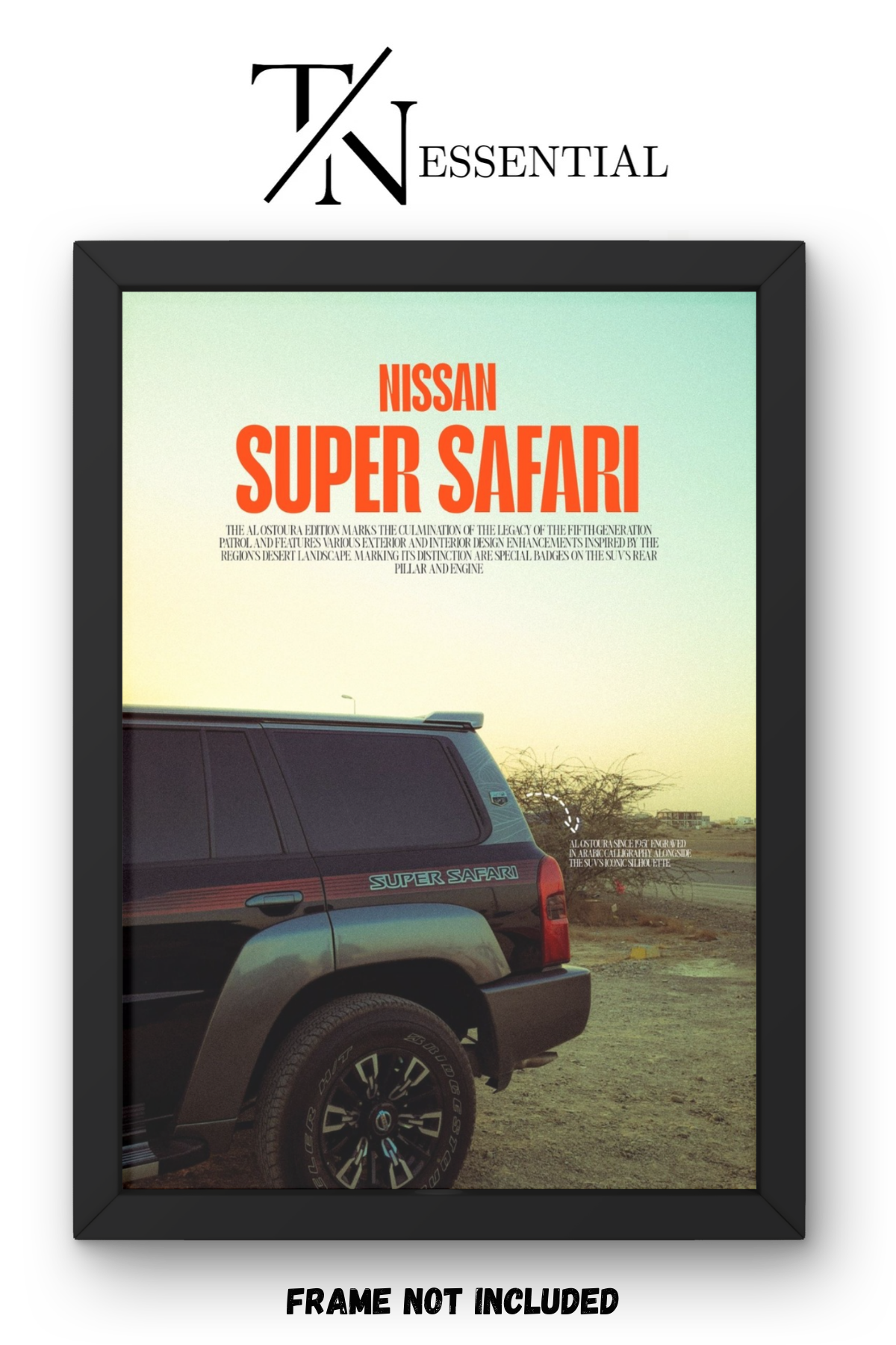 NISSAN PATROL SUPER SAFARI RETRO SUV CANVAS POSTER
