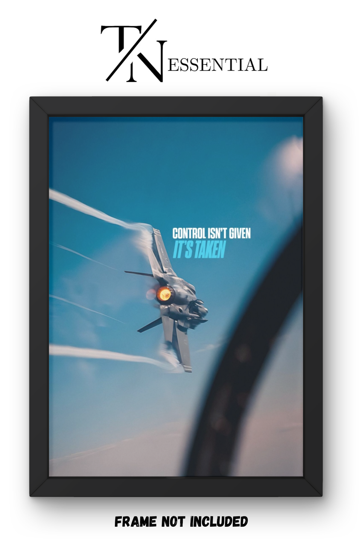 CONTROL ISN’T GIVEN IT’S TAKEN FIGHTER JET CANVAS POSTER