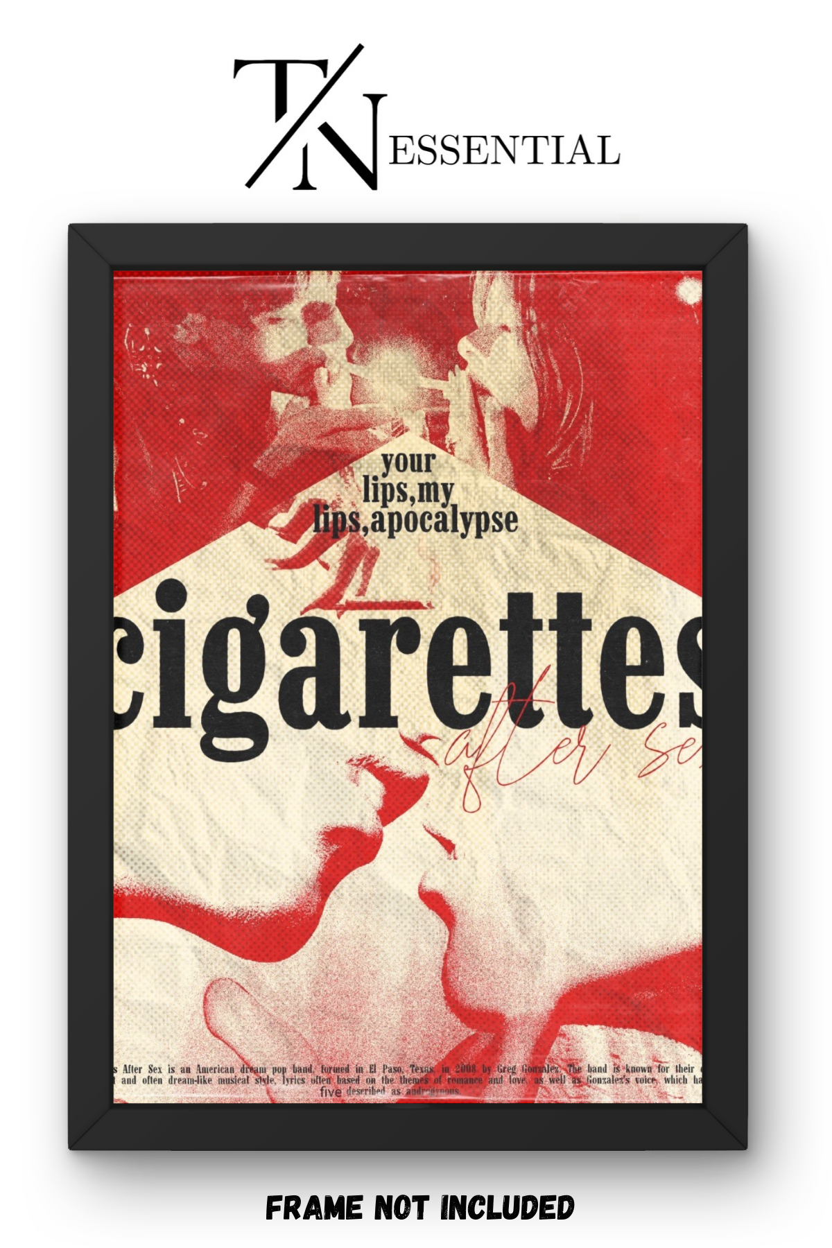 RED VINTAGE CIGARETTES AFTER SEX ART CANVAS POSTER