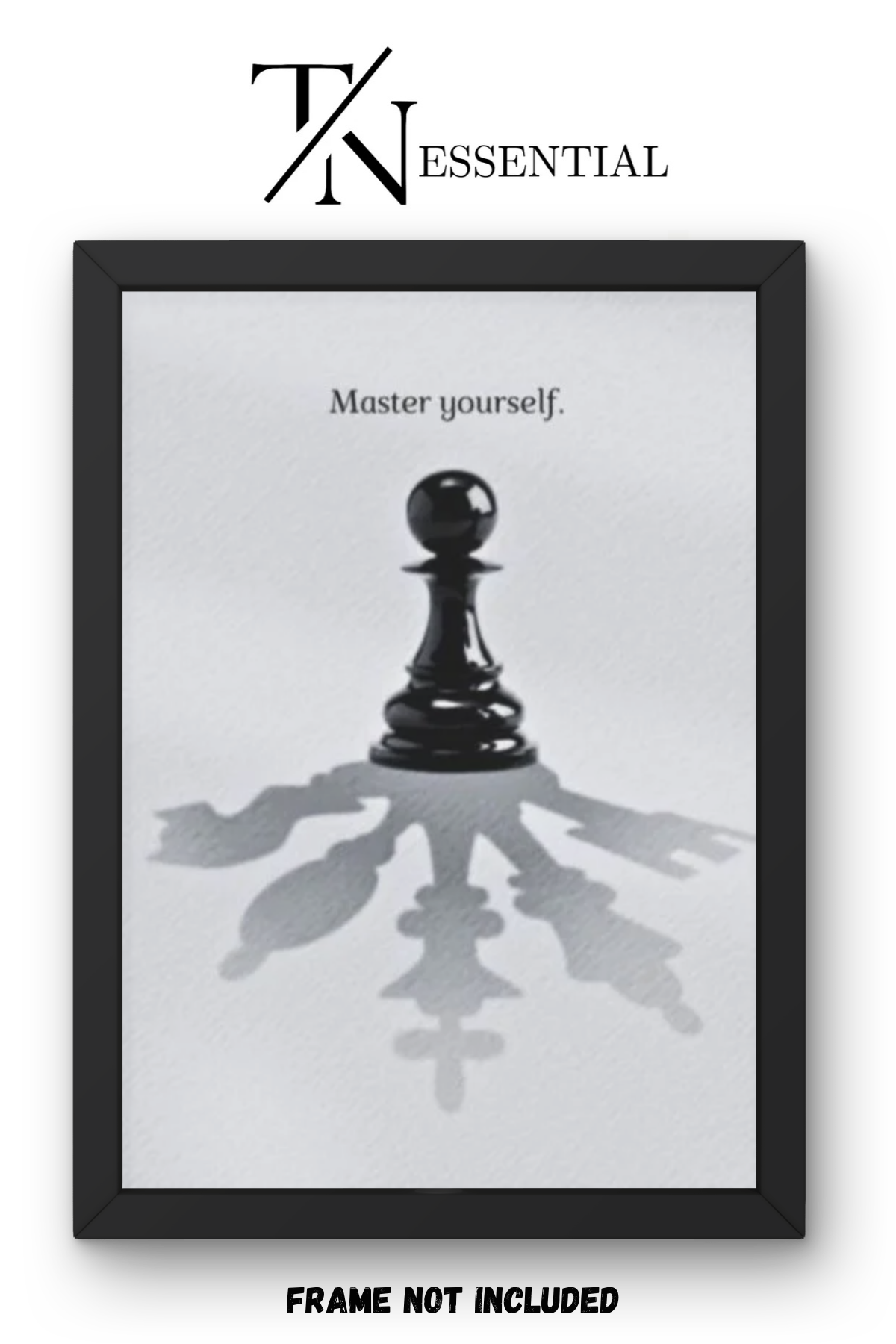 MASTER YOURSELF CHESS MOTIVATIONAL CANVAS POSTER