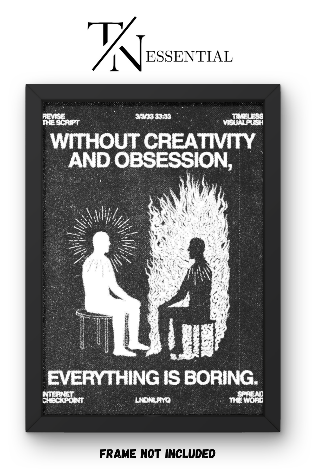 CREATIVITY VS OBSESSION ABSTRACT ART CANVAS POSTER