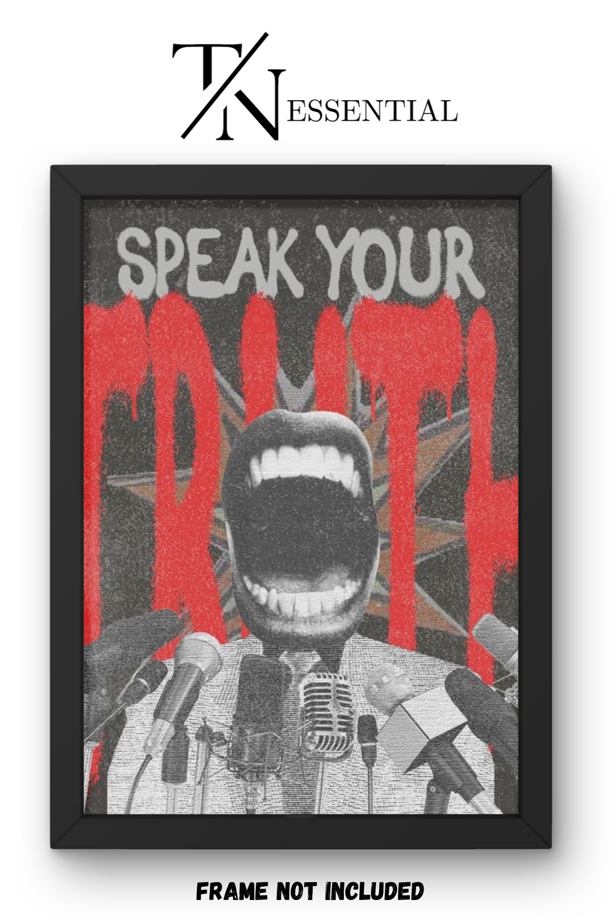 SPEAK YOUR TRUTH COLLAGE ART CANVAS POSTER