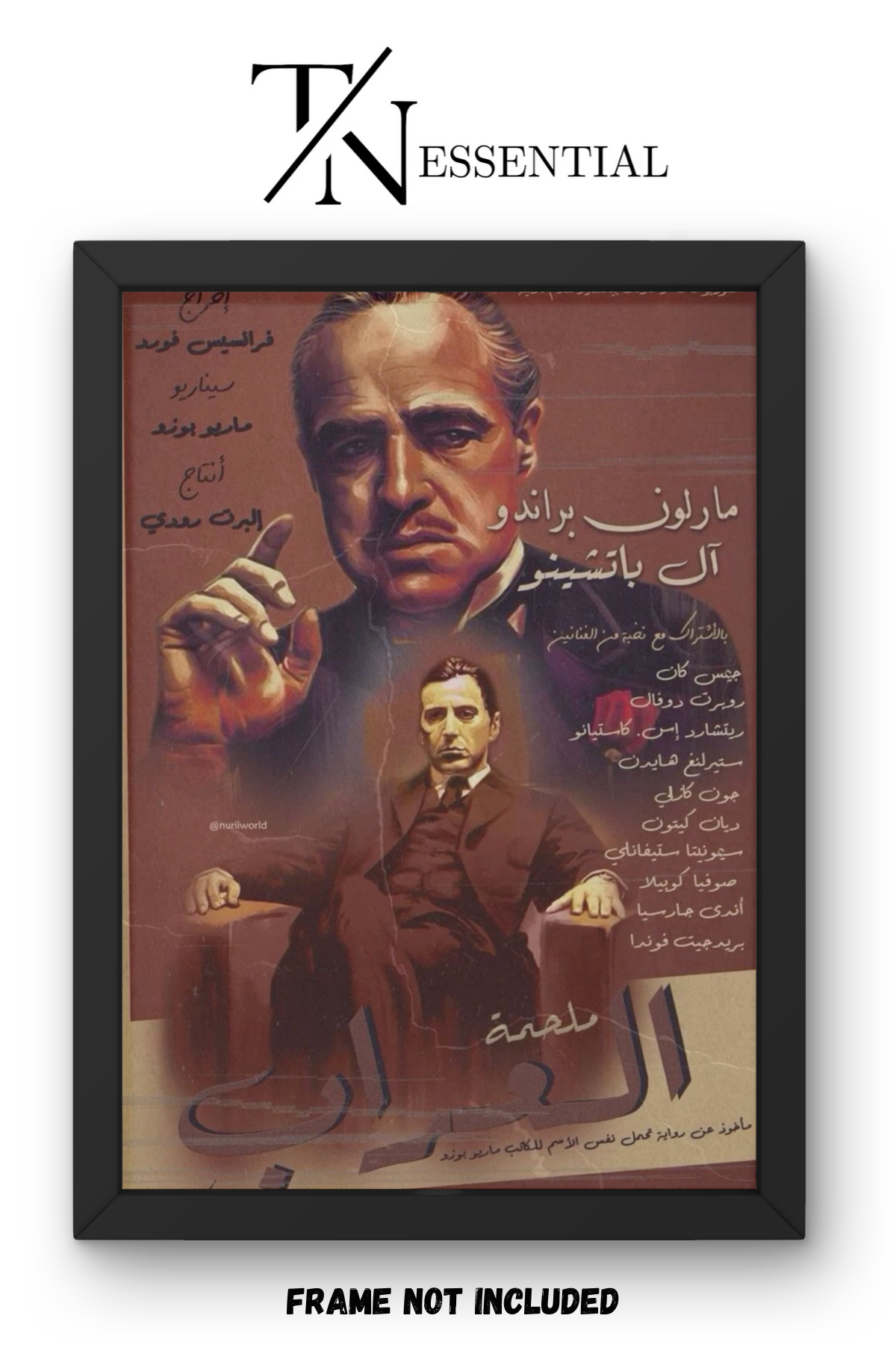 THE GODFATHER MARLON BRANDO VINTAGE MOVIE CANVAS POSTER