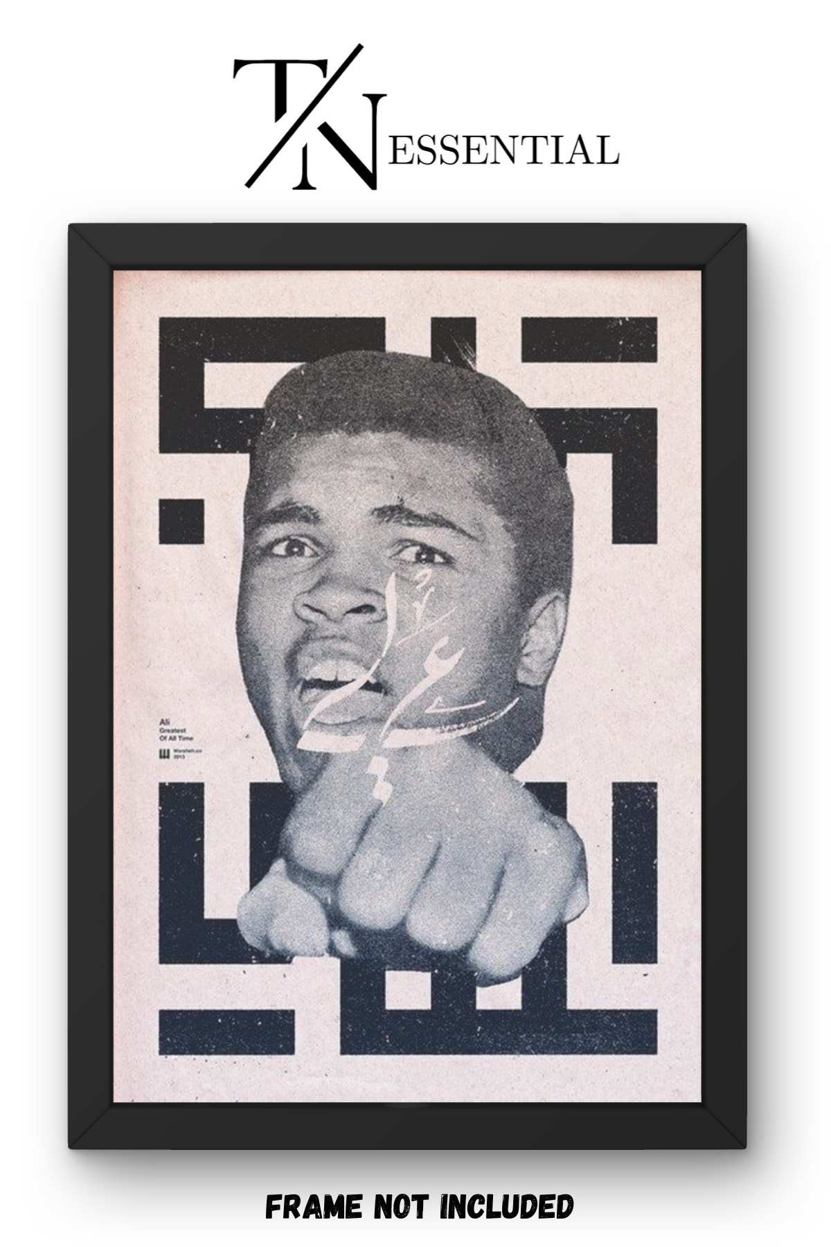 MUHAMMAD ALI ICONIC PUNCH VINTAGE BOXING CANVAS POSTER