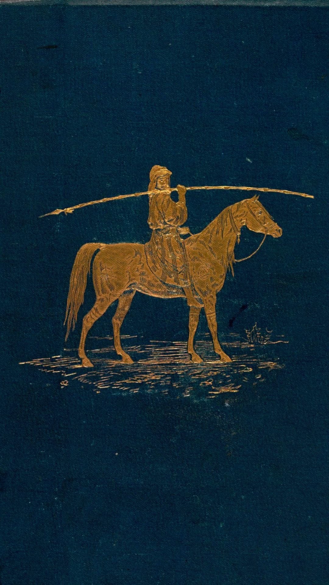 GOLDEN ARABIAN HORSEMAN CANVAS POSTER