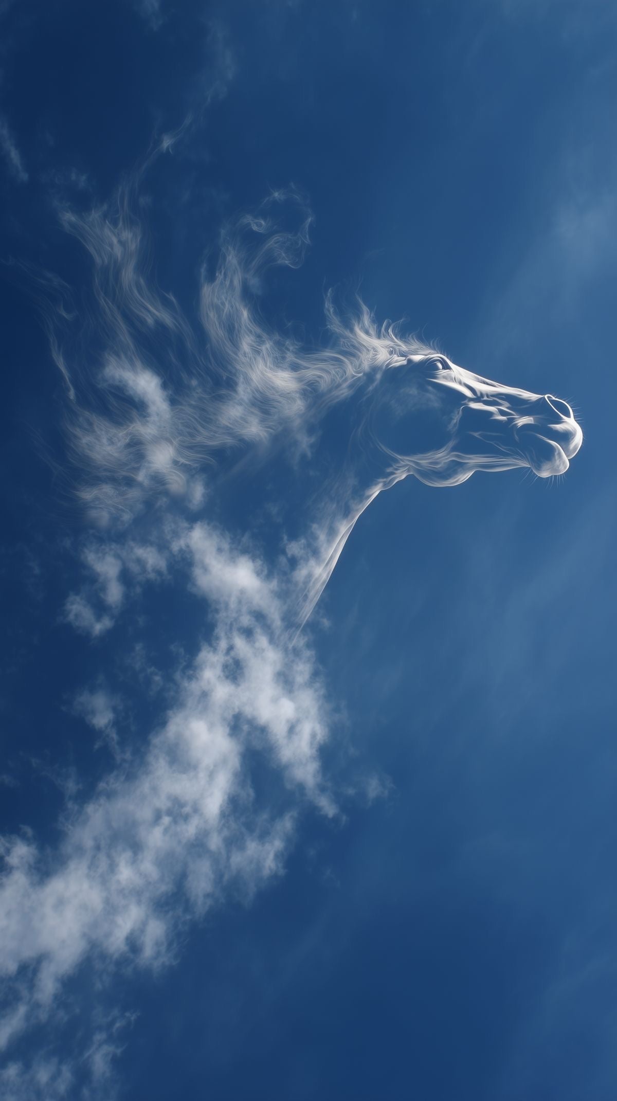 BLUE SKY HORSE CANVAS POSTER