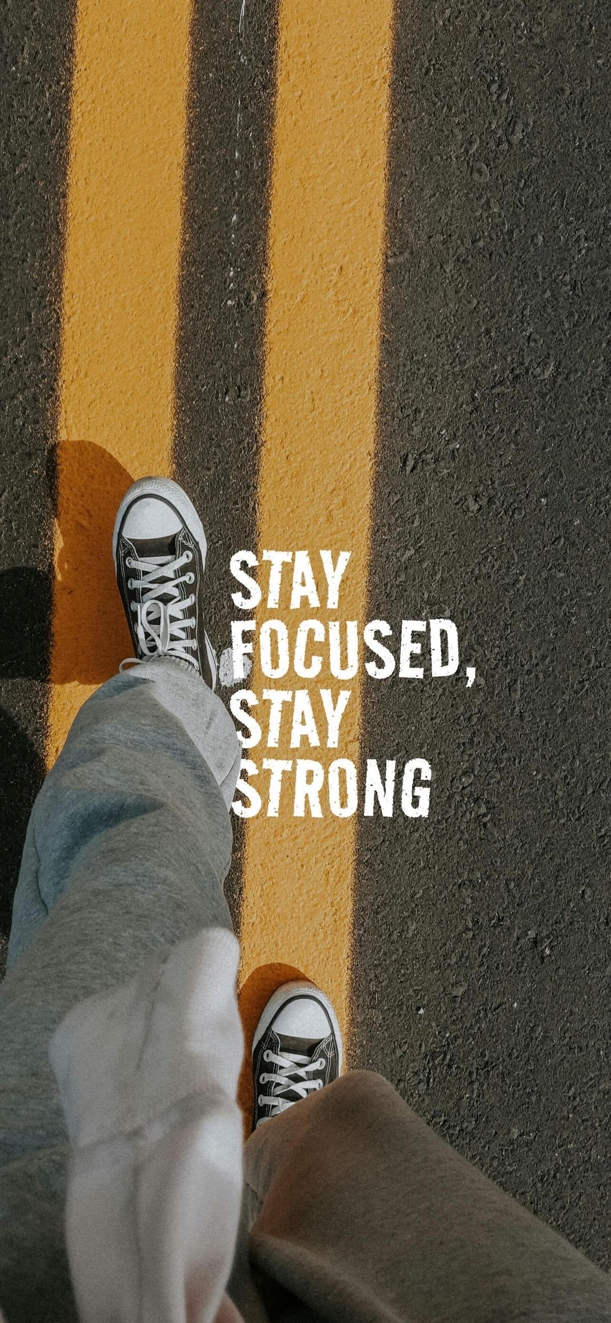 FOCUS AND STRENGTH QUOTE CANVAS POSTER
