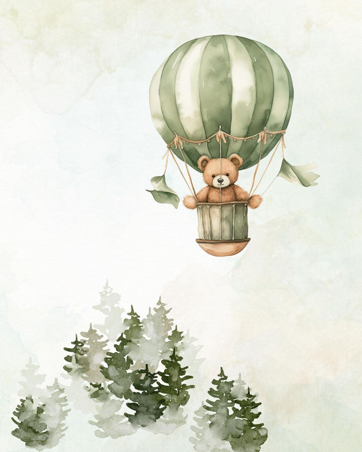 CUTE BEAR ADVENTURE CANVAS POSTER