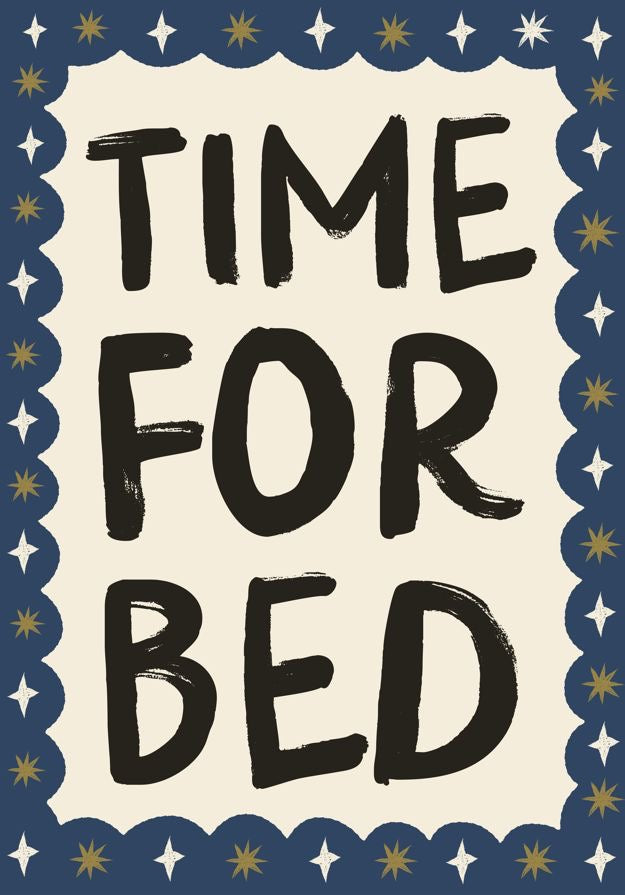 BEDTIME ROOM DECOR CANVAS POSTER