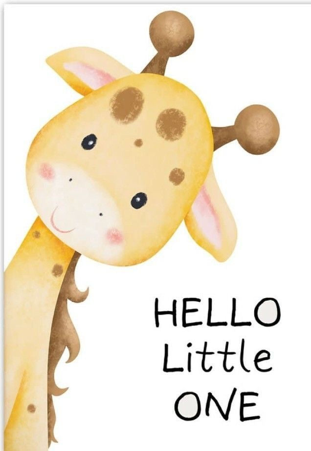SWEET GIRAFFE ROOM CANVAS POSTER