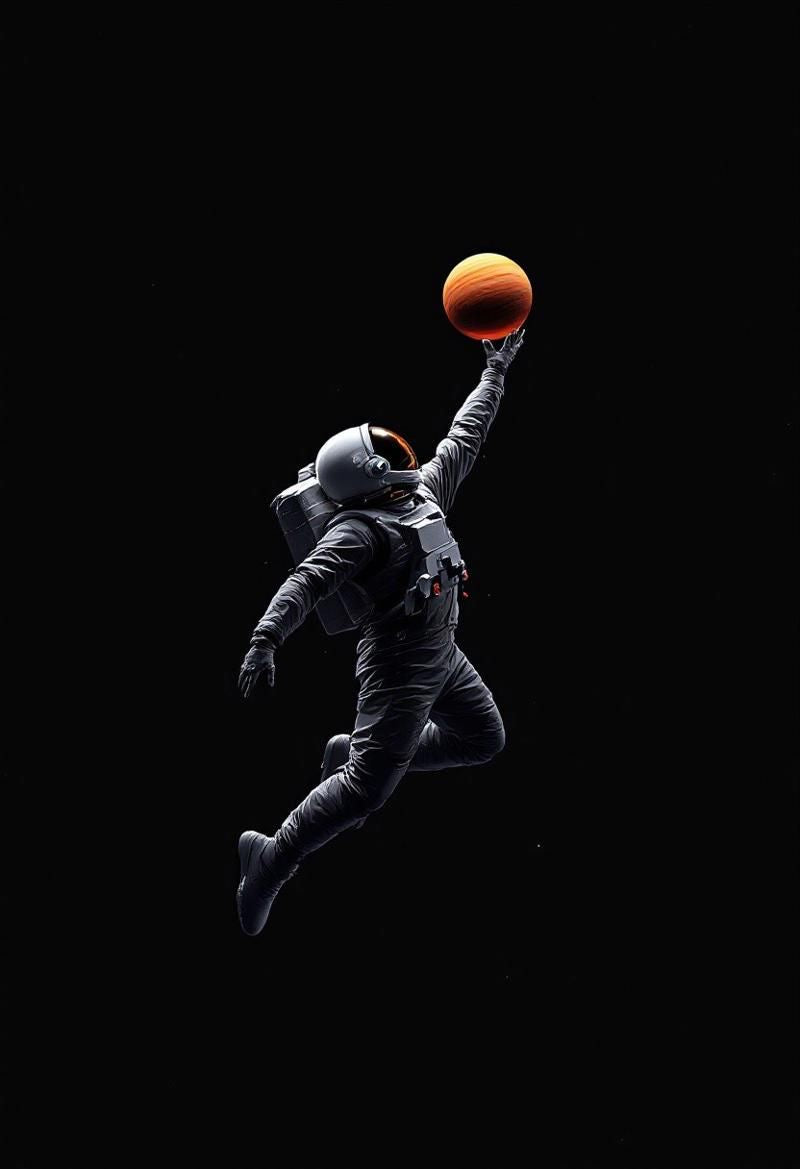 SPACE DUNK ASTRONAUT CANVAS POSTER