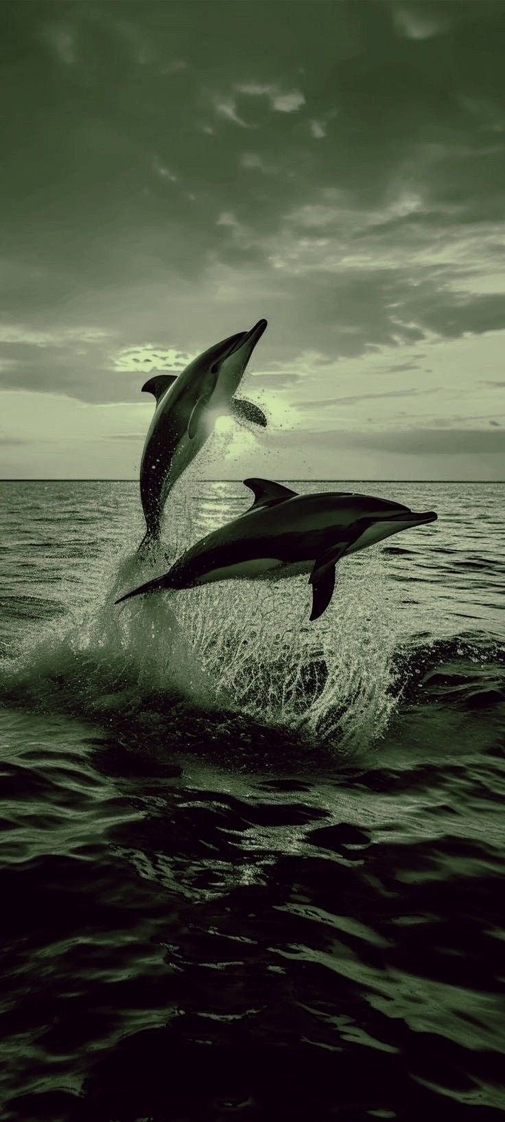 OCEAN DOLPHIN AESTHETIC CANVAS POSTER